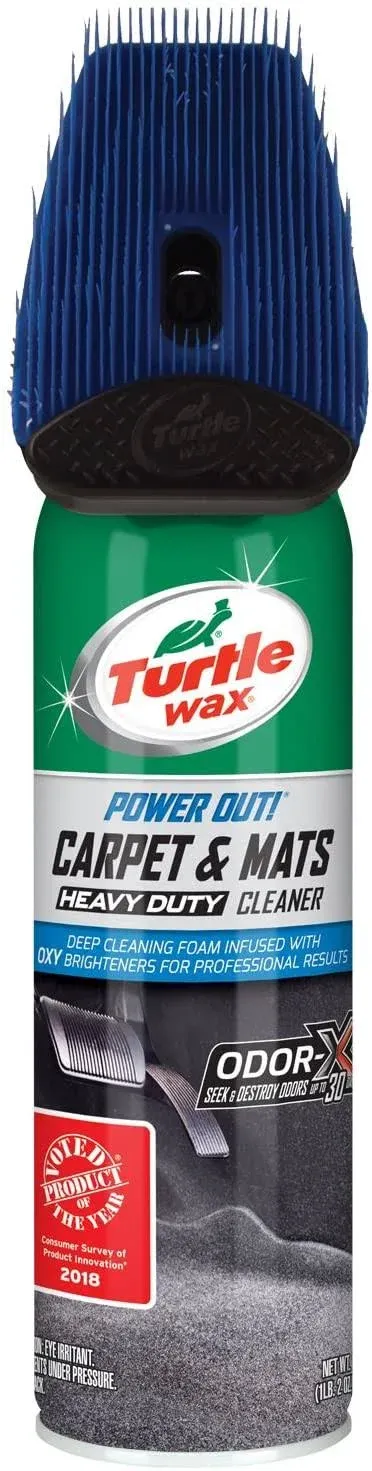 Turtle Wax Power Out! Carpet and Mats Cleaner and Odor Eliminator - 18 oz (6-PACK)