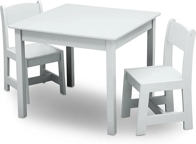 Delta Children MySize Table & Chairs Set Bianca White