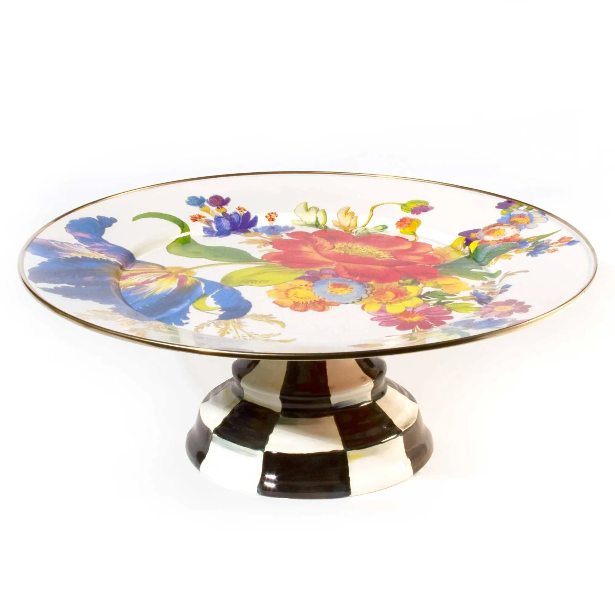 MacKenzie-Childs Flower Market Pedestal Platter