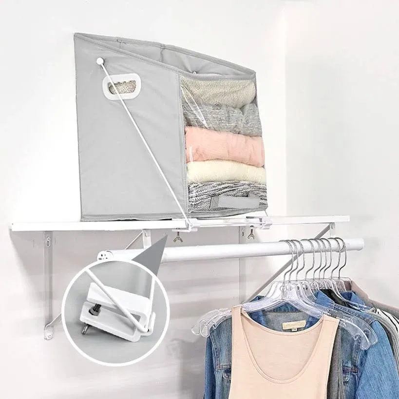 Lakeside Pull Down Hanging Closet Caddy - Storage Space Organization System