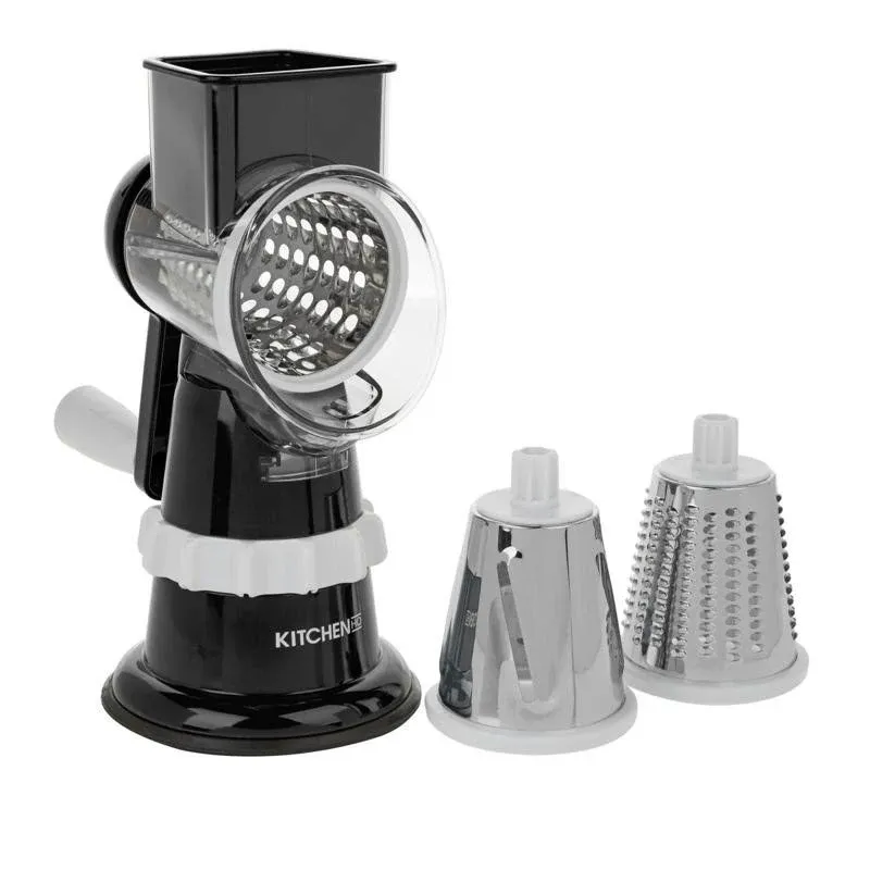 Kitchen HQ Speed Grater and Slicer with Suction Base - Black