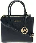 Michael Kors Mercer Medium Leather Messenger Crossbody Bag