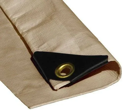 Tarps Now Waterproof Poly Tarps, 16' x 24' with Aluminum Grommets for Indoor and ...