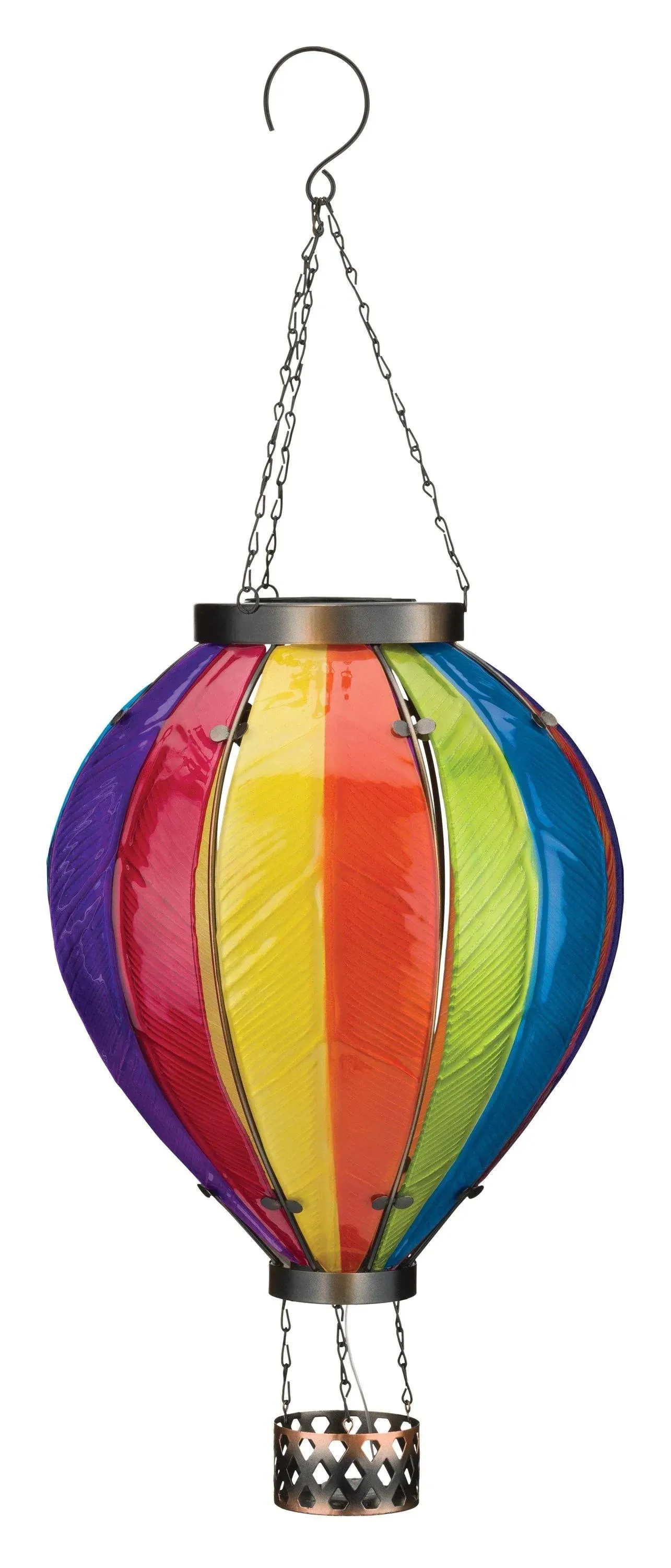 Hot Air Balloon Solar Lantern Xlg - Rainbow