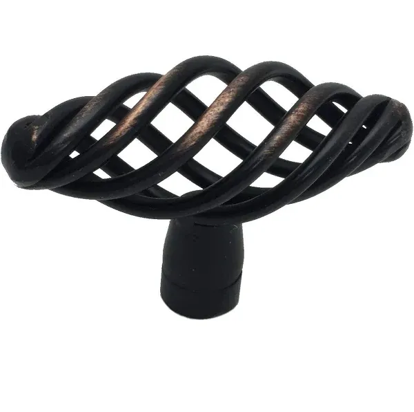 Colester Direct Kitchen Cabinet Hardware Drawer Knob Birdcage (25, Oil Rubbed Bronze)