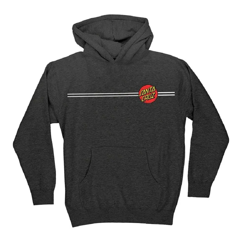 Classic Dot Pullover Hoodie Santa Cruz Youth Sweatshirt Grey M