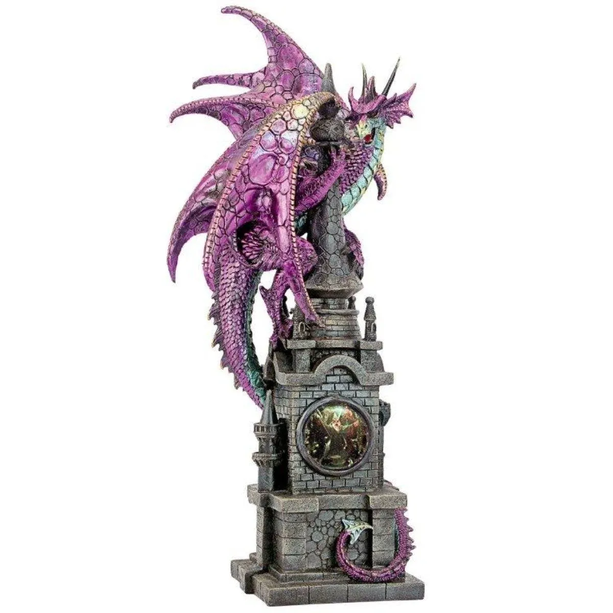 Design Toscano Wizards Dragon of Bulwark Tower Statue