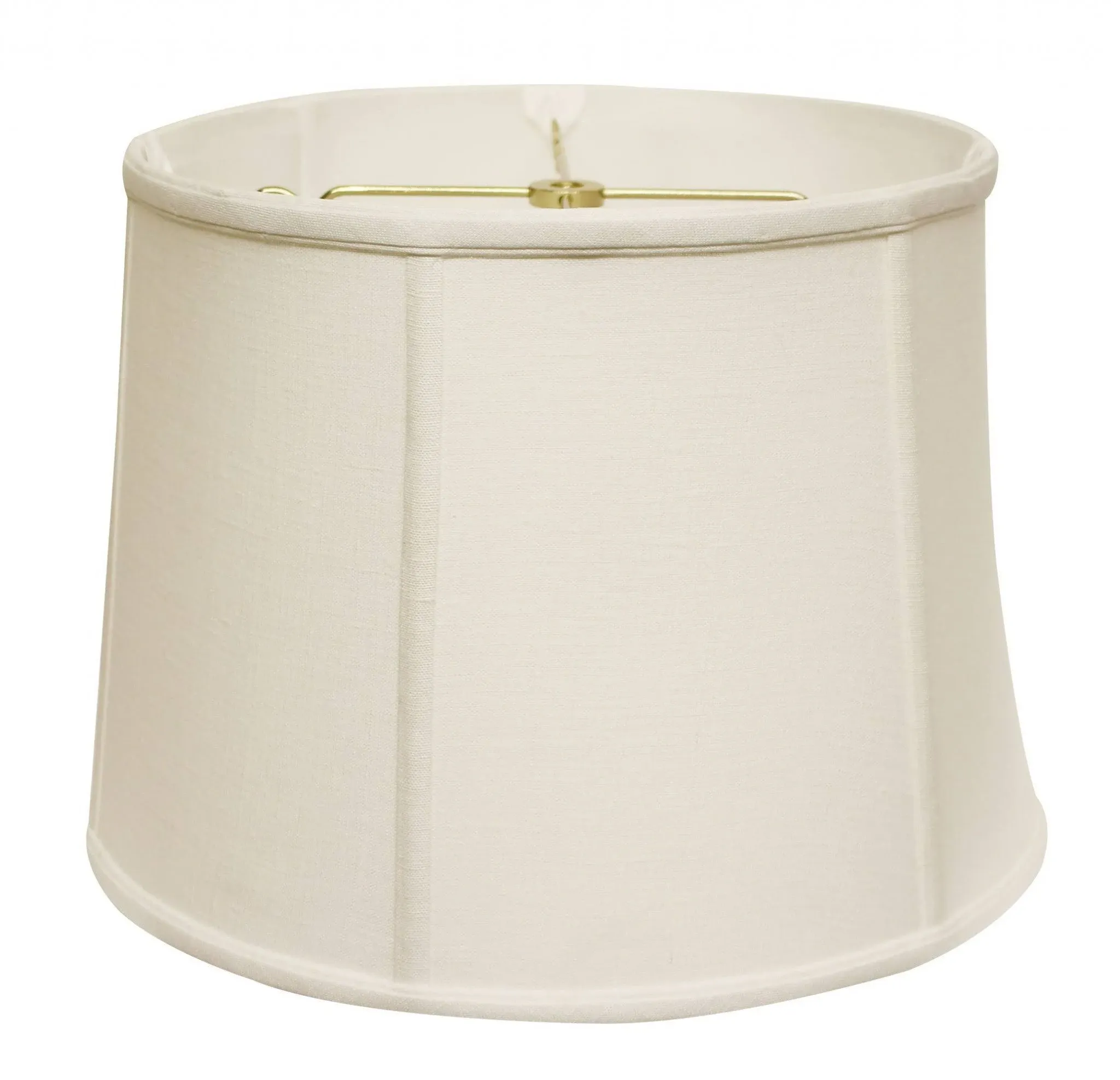 18" Ivory Slanted Crimped Box Shantung Lampshade