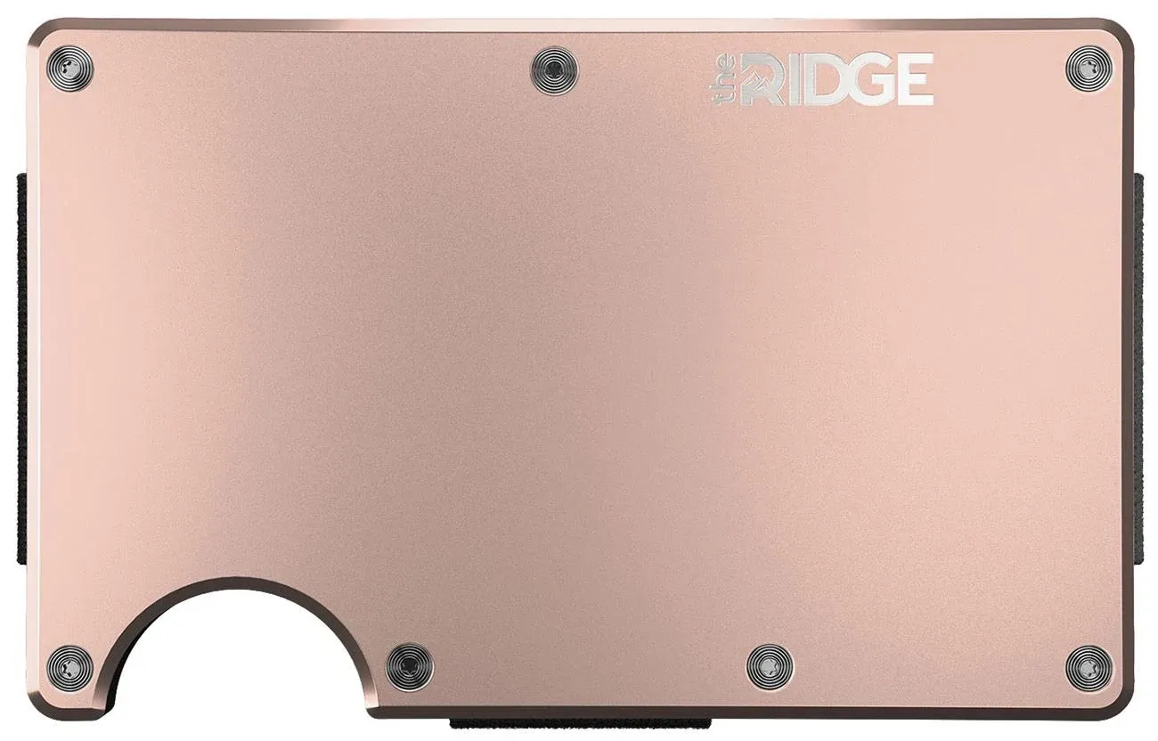 The Ridge Wallet - Aluminum: Money Clip - Rose Quartz