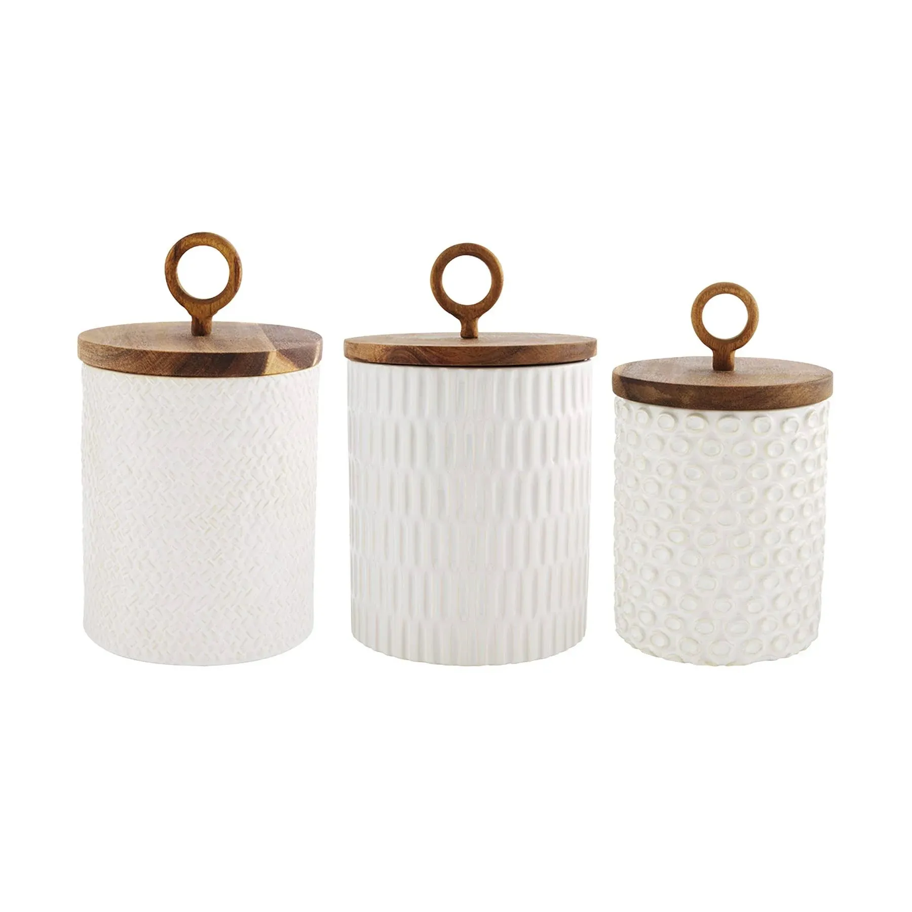 Mud Pie Stoneware Canister Set