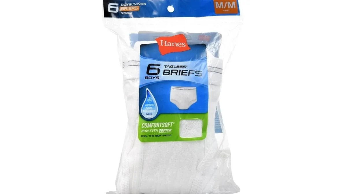 Hanes Boys' White Briefs