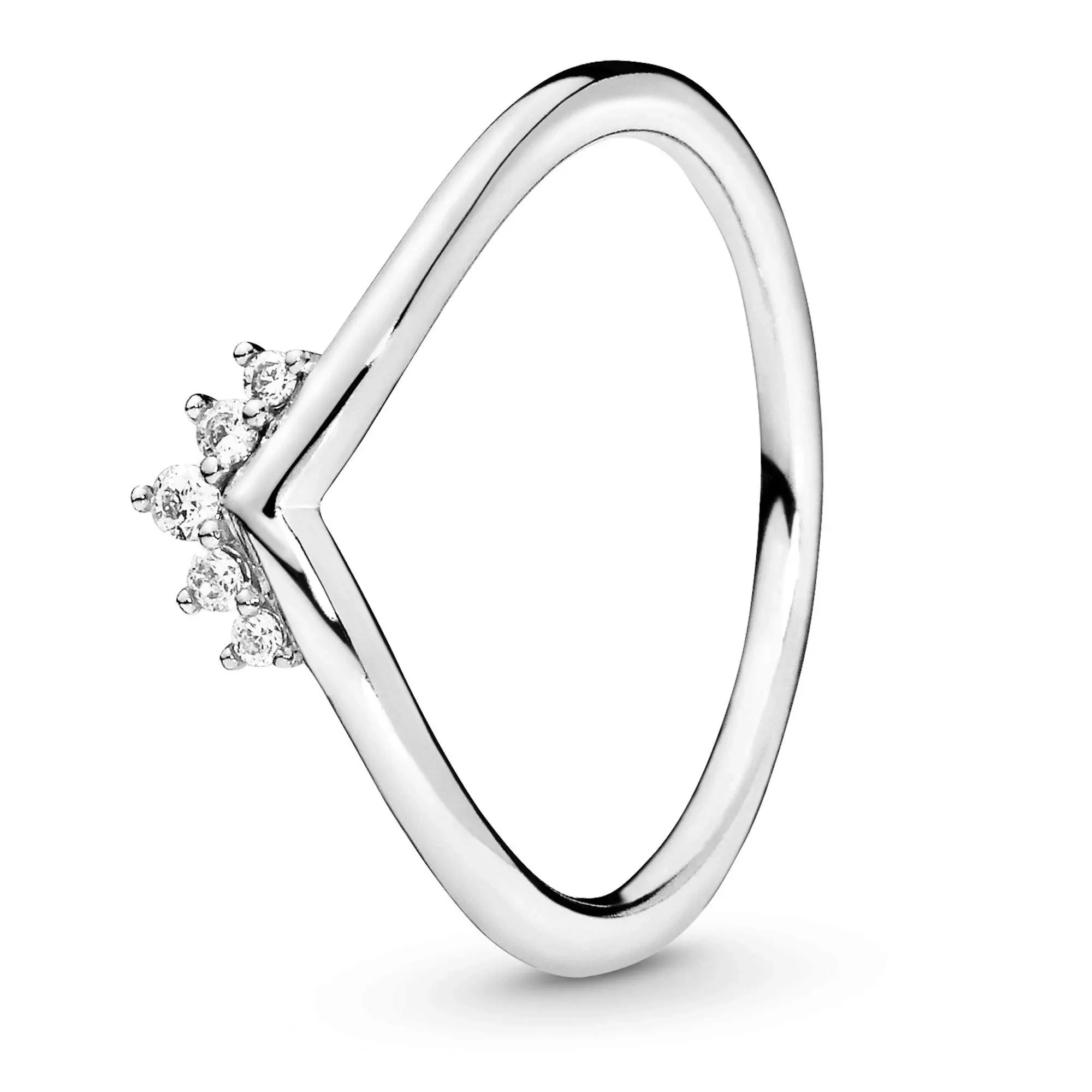 Pandora Sterling Silver Tiara Wishbone Ring