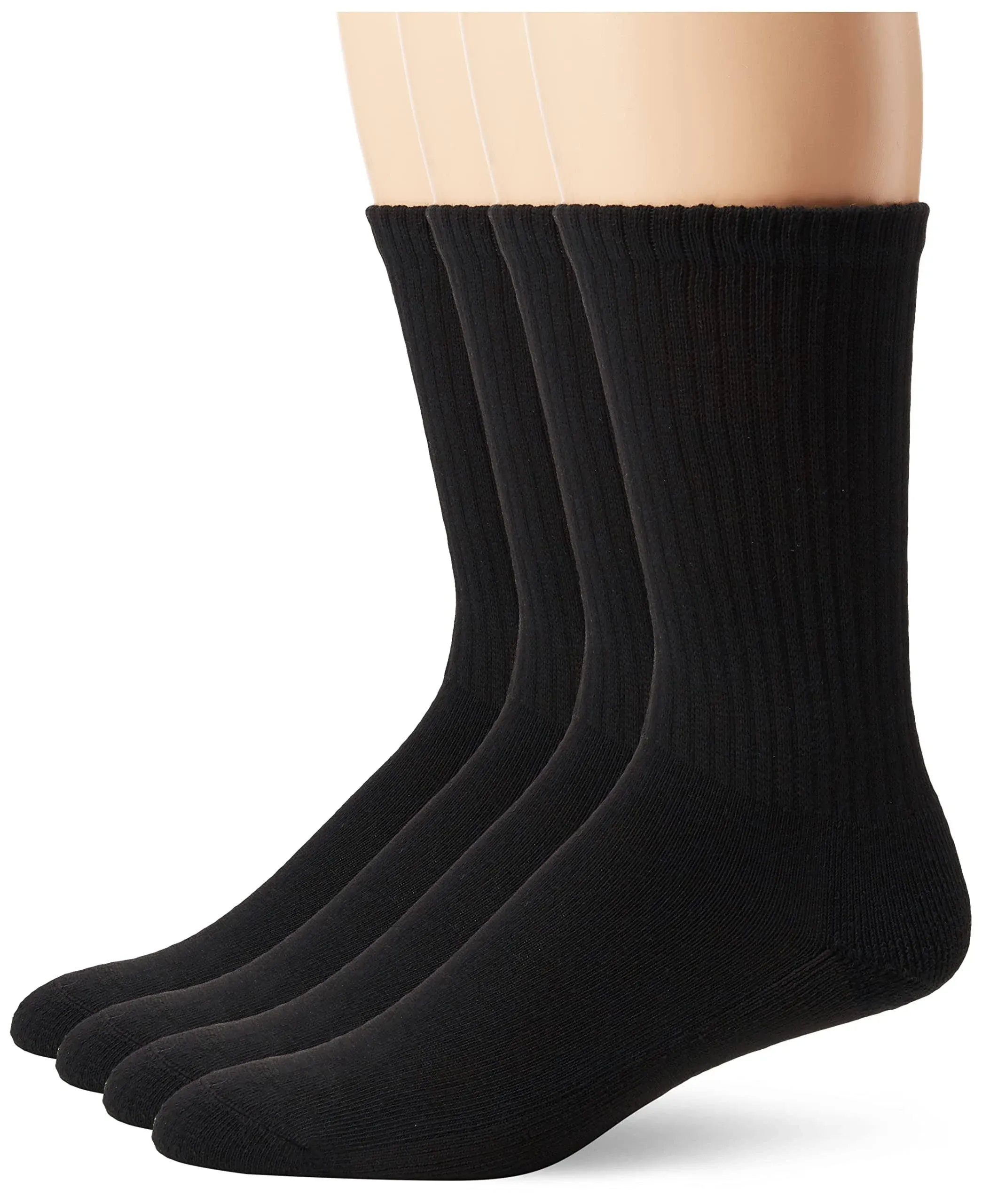 Medipeds Unisex-Adult Xs Memory Cushion Crew Socks, 4-Pack