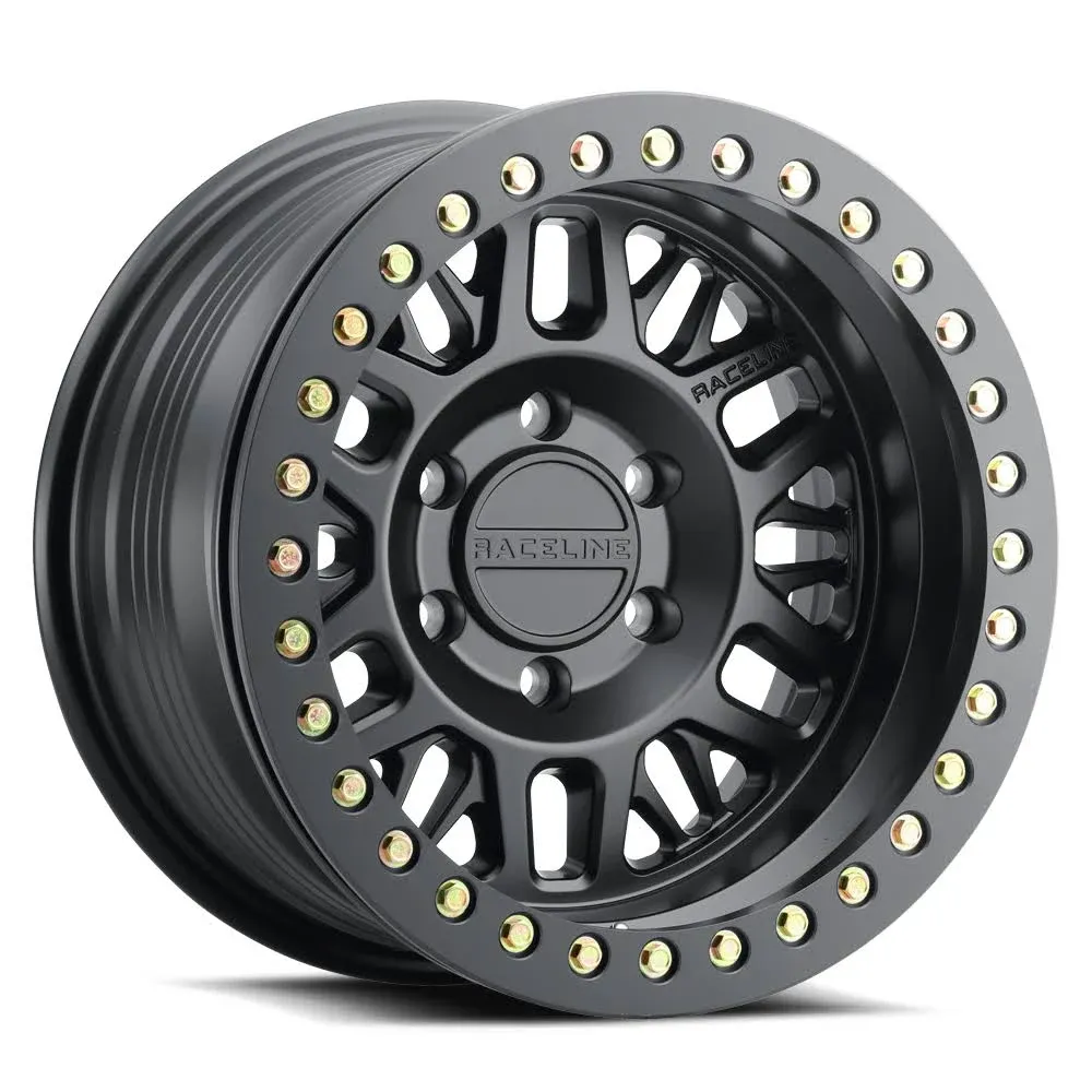 17x9 Raceline RT951B Ryno Beadlock Satin Black Wheel 6x5.5 (-12mm)