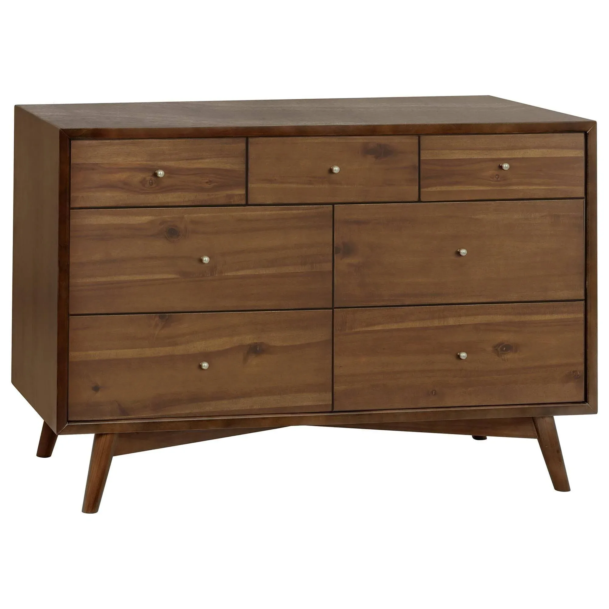 Babyletto Palma 7-Drawer Assembled Double Dresser - Natural Walnut