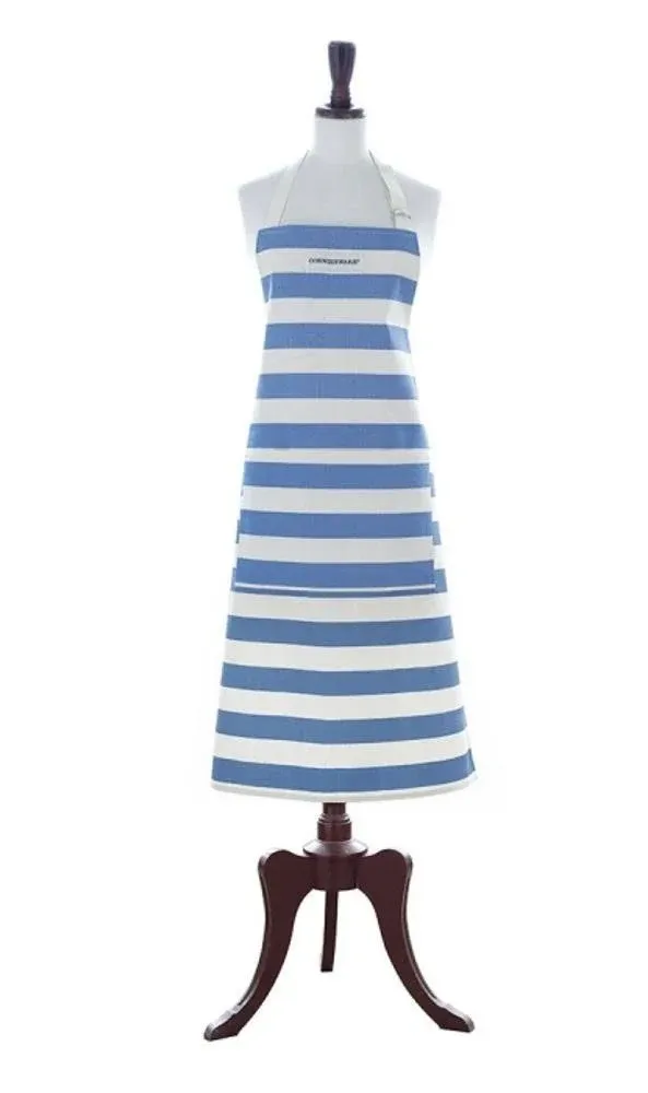 Cornishware Blue and White Stripe Adult Kitchen Apron | Cornish Cotton Apron