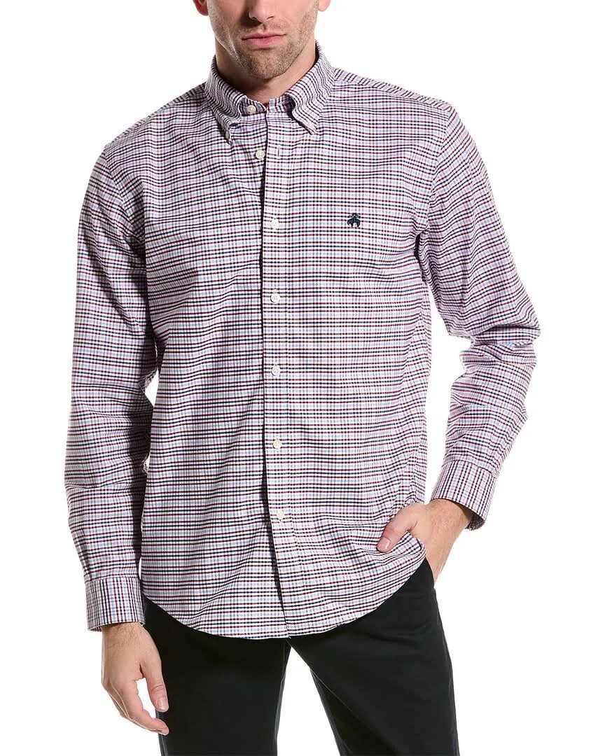 Brooks Brothers Men's Non-Iron Long Sleeve Button Down Sport Shirt