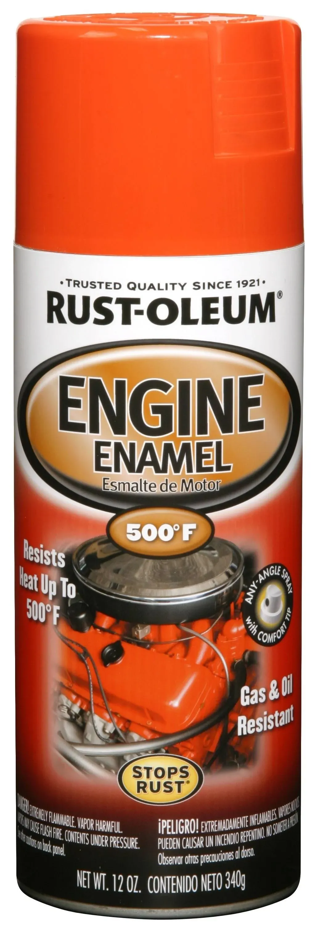 12 OZ Automotive Engine Enamel Spray - Chevy Orange