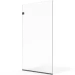 Milan Stationary Panel Shower Screen 30 x 76 inch Clear Glass, Brushed Nickel Finish