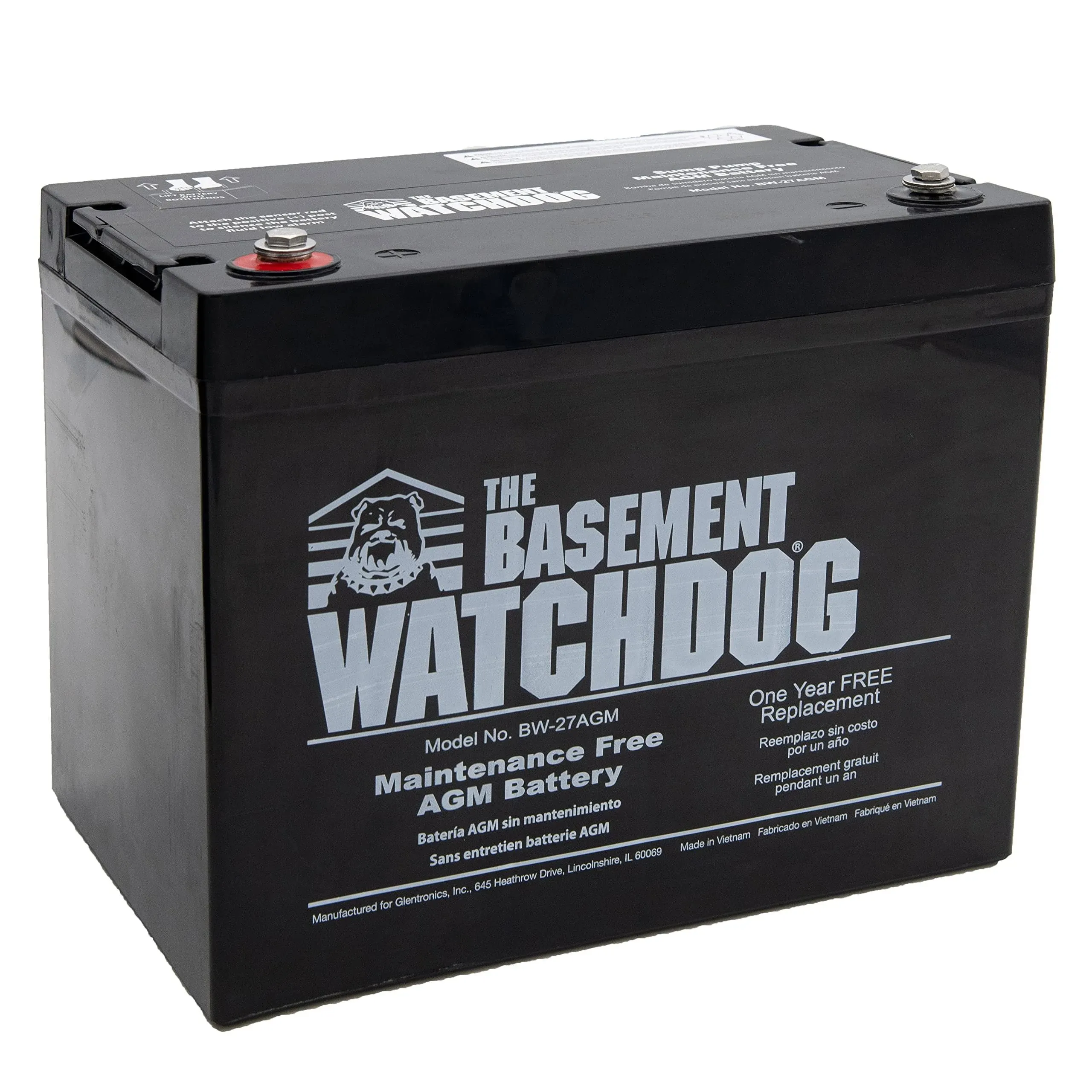 Basement Watchdog BW-27AGM Maintenance Free AGM Battery