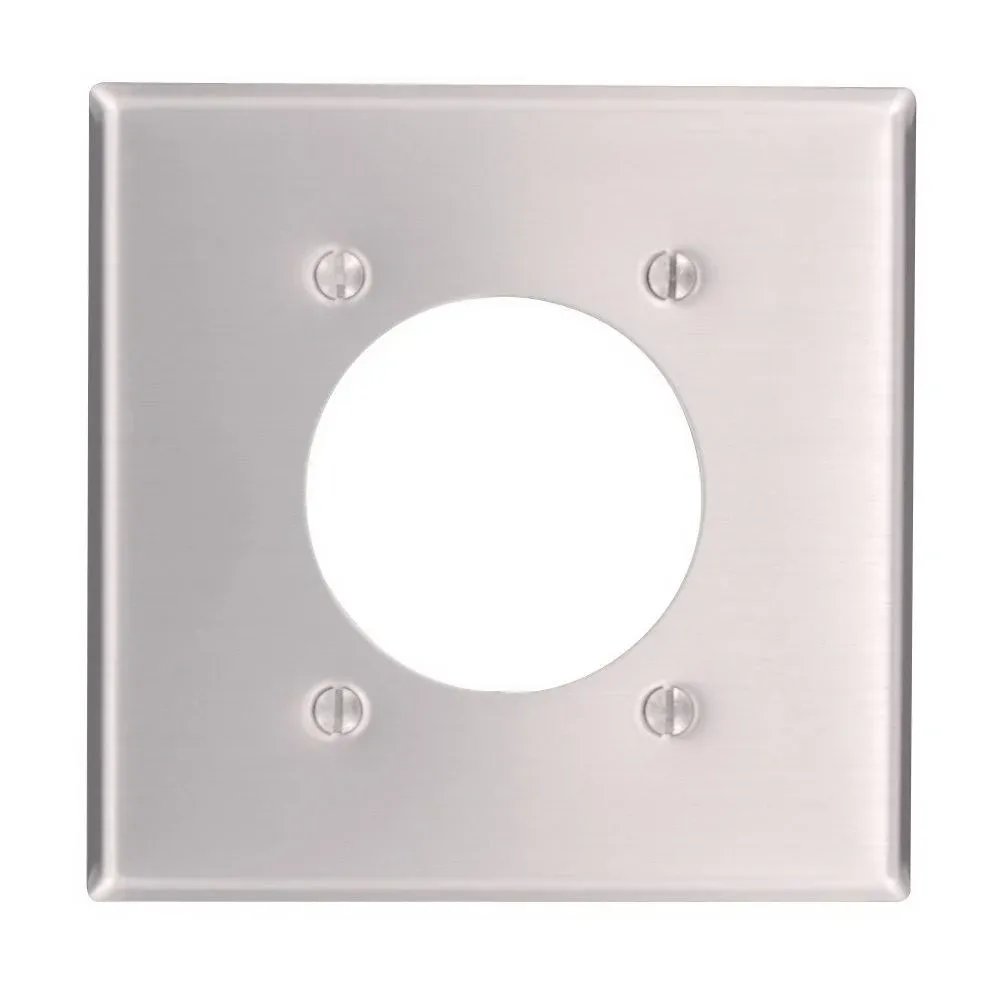 Leviton 83026 2 Gang Aluminum Plate For Receptacle2.109