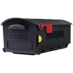 Architectural Mailboxes Plastic Large Size Post Mount Mailbox Black