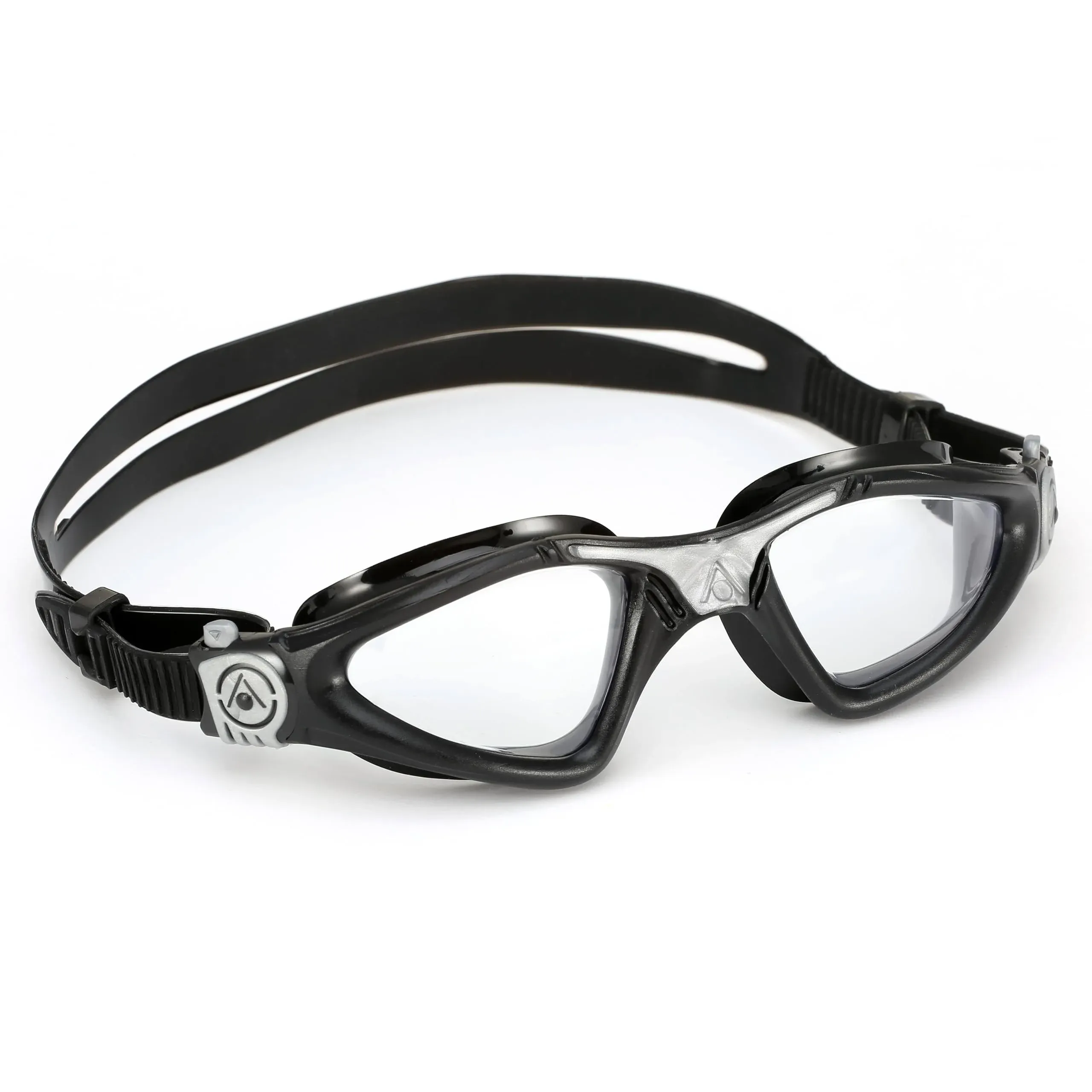 Aqua Sphere Kayenne Swim Goggles Black Silver - Lens Clear