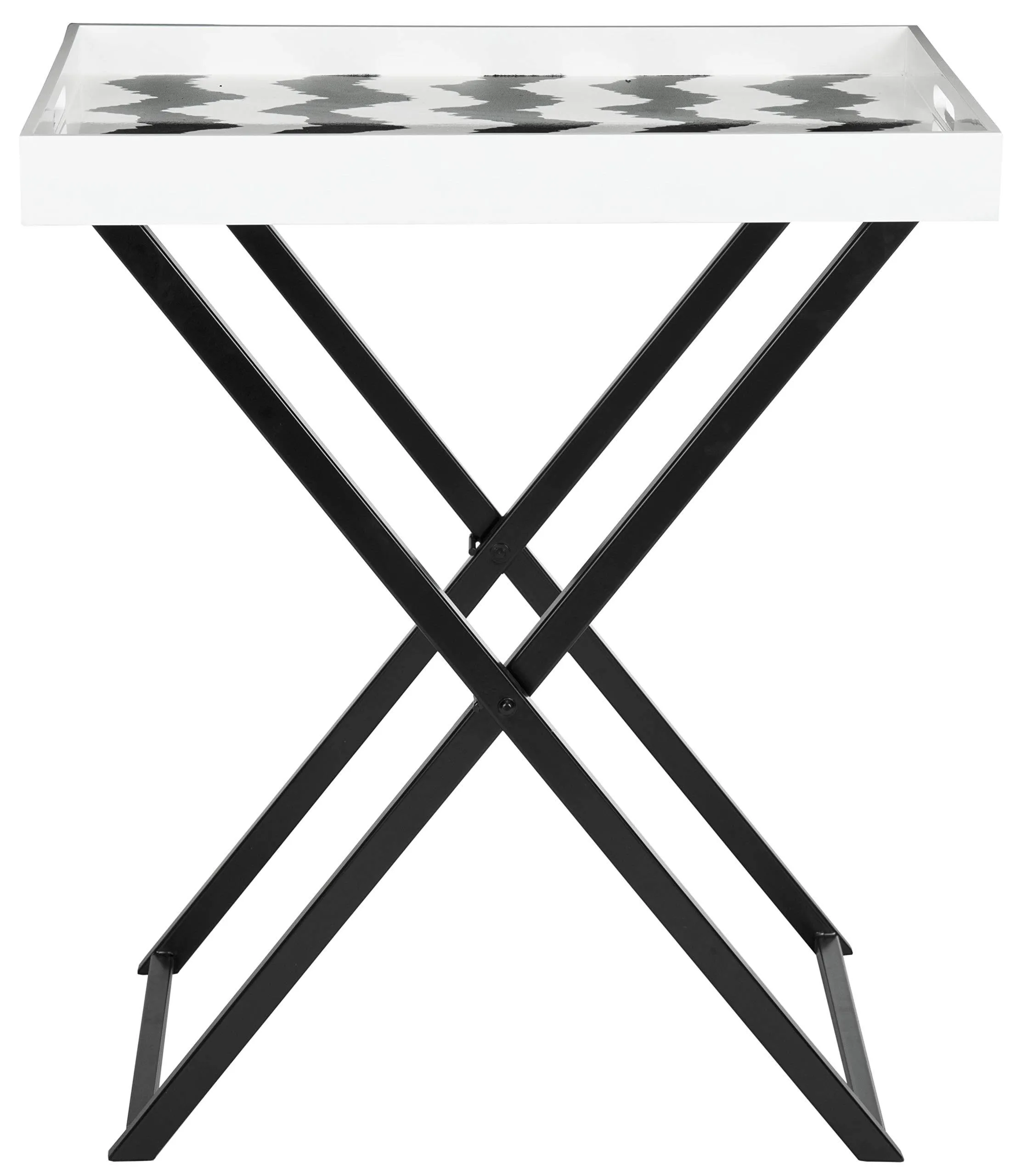 Safavieh Abba Tray Table - Black / White