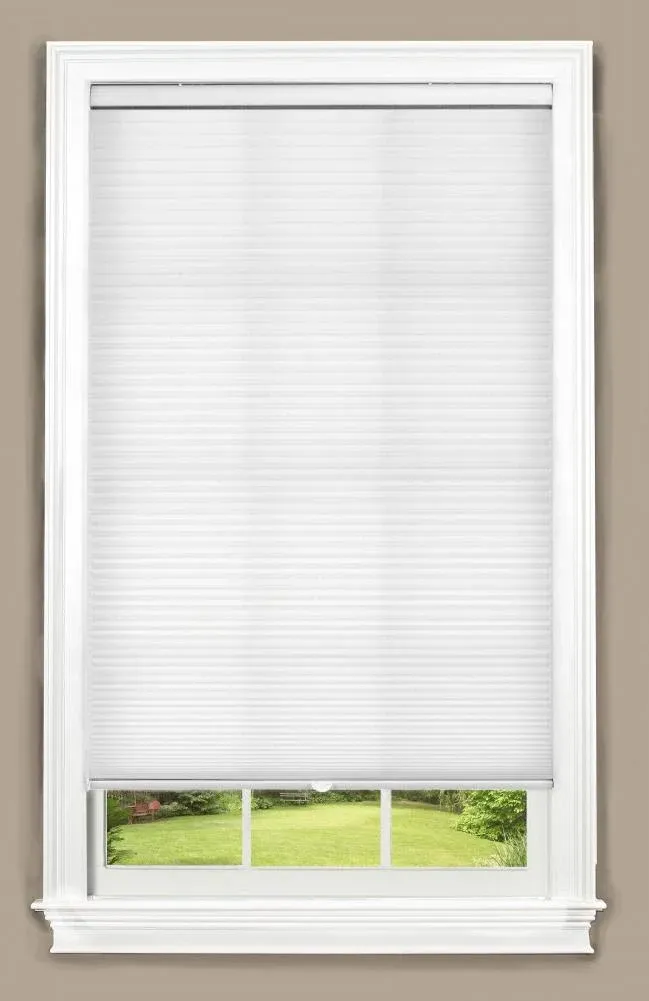 Allen + Roth 23-in x 72-in White Light Filtering Cordless Cellular Shade Polyester | 78679