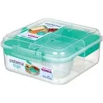 Sistema Bento Cube To Go, Clear/Blue 1.25L