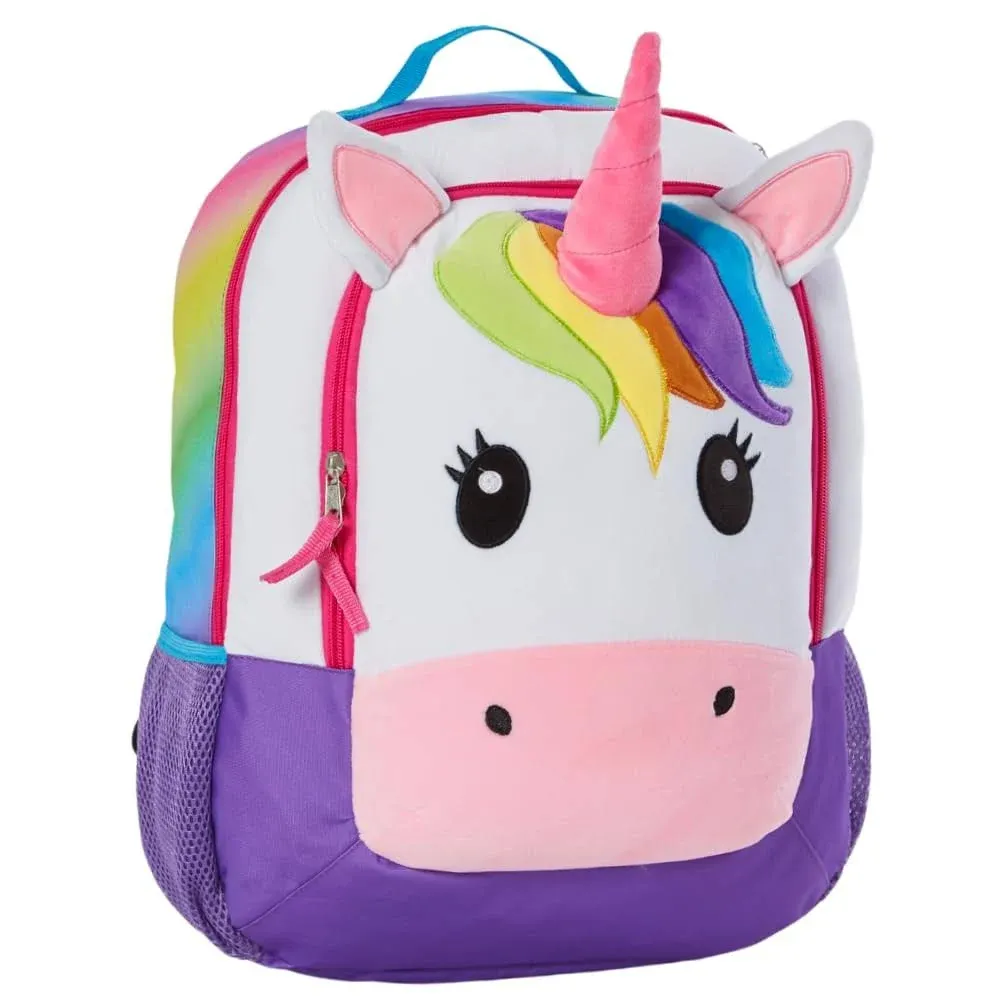 CLUB LIBBY LU Cat Backpack for Girls with Soft Plush Front Pocket, 16 inch Squish Buddies