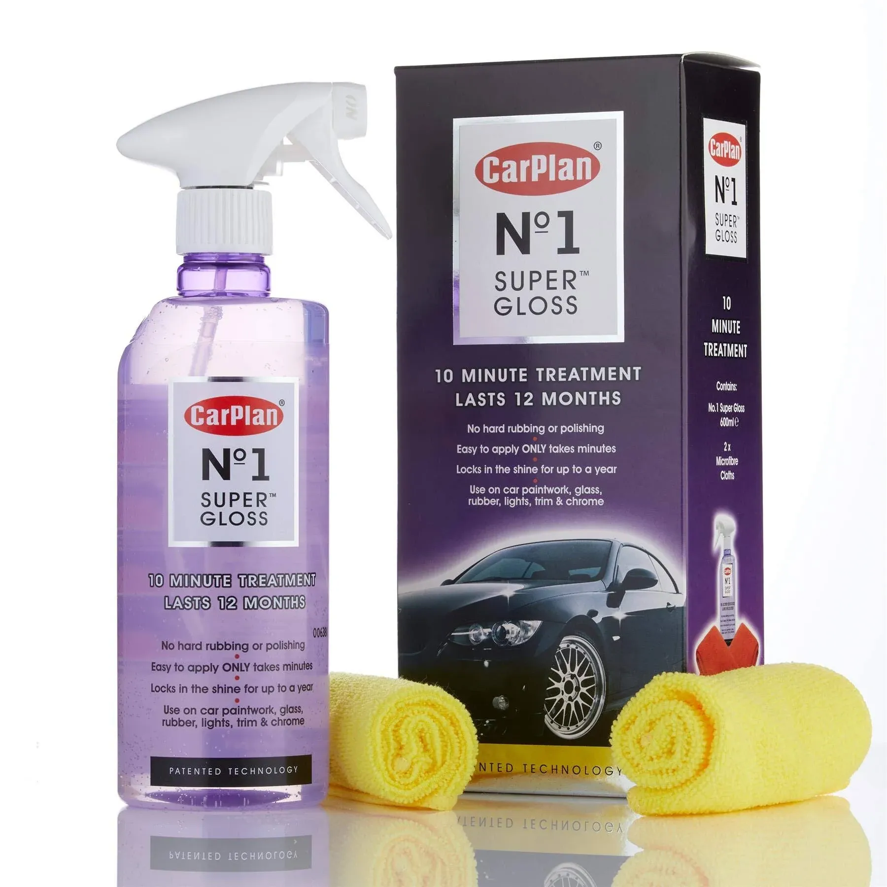 CarPlan No1 Car Polish Wax Super Gloss Sealant Kit 21 fl oz