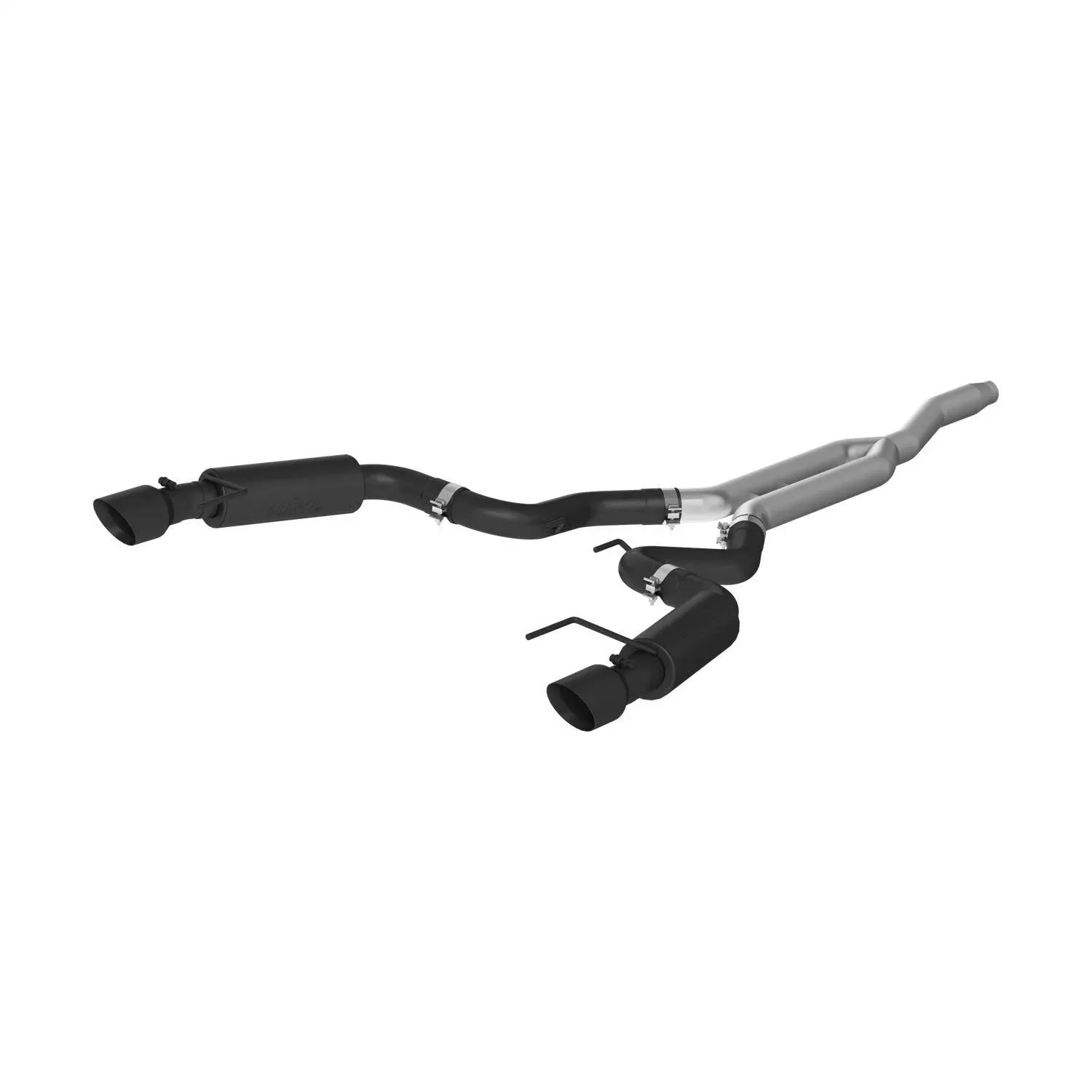 MBRP Exhaust S7275BLK 3in. Cat Back; Dual Split Rear; Race Version; 4.5in. tips; Black Coated