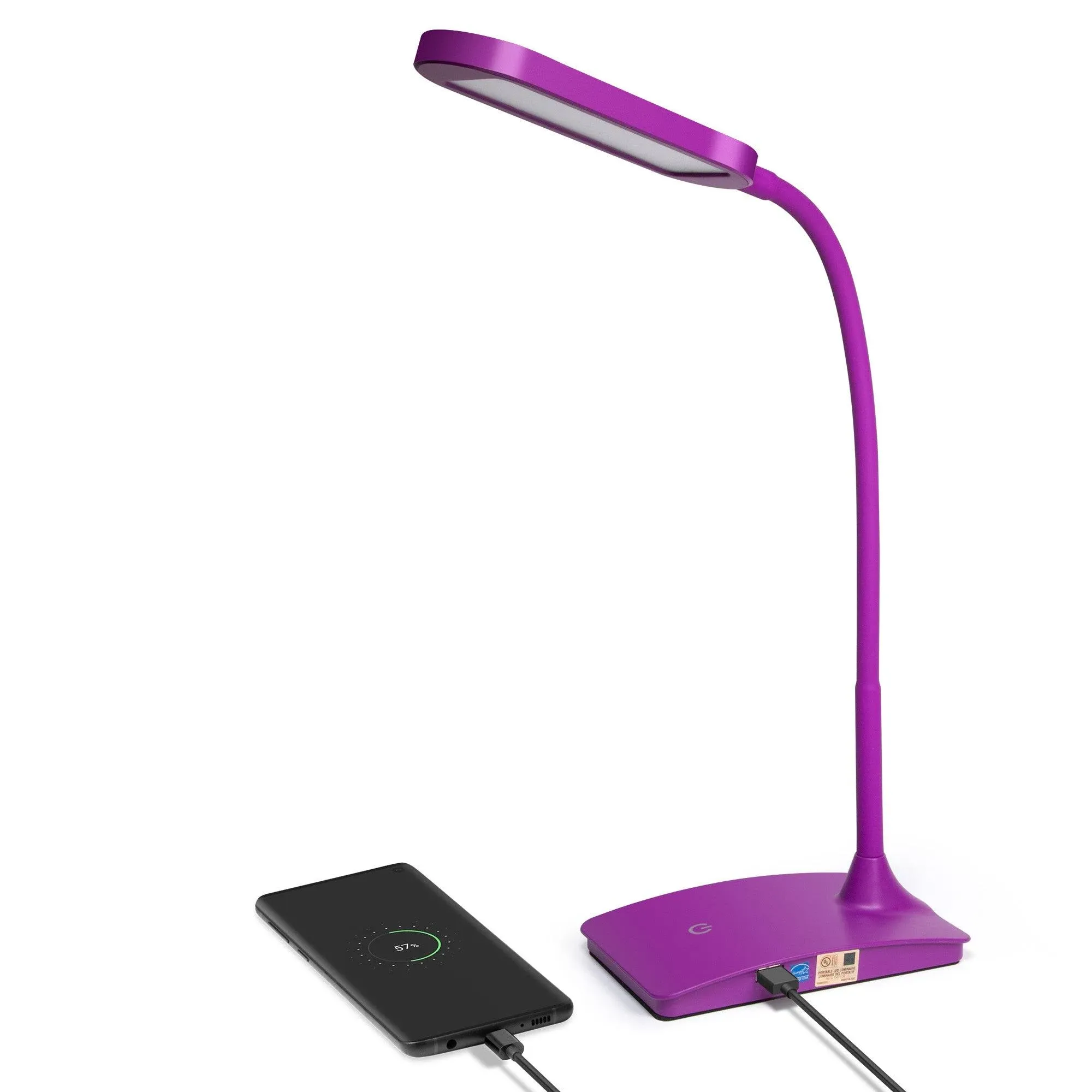 Tw Lighting LED Desk Lamp with USB Charging Port Dimmable Study Home Office Lamps