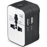 Travel Adapter, Universal International All-in-One Worldwide Travel Adaptor W...