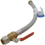 18 in. Water Heater Connector, Braided Stainless Steel, 3/4 x 3/4 in. FIP