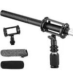 Boya XLR Microphone BY-BM6060 Super-Cardioid Shotgun Condenser Microphone with 24 48V Phantom Power for Camera Film Interview ENG/EFP Outdoor