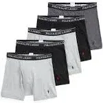 Polo Ralph Lauren Men's Classic Fit Cotton Boxer Briefs 5 Pack