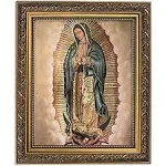 Gerffert Collection Our Lady of Guadalupe Framed Portrait Print, 13 inch (Ornate Gold Tone Finish Frame)