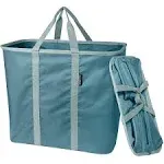 CleverMade Teal 64L 17 Gal Collapsible Laundry Basket with Handles Pack of 2