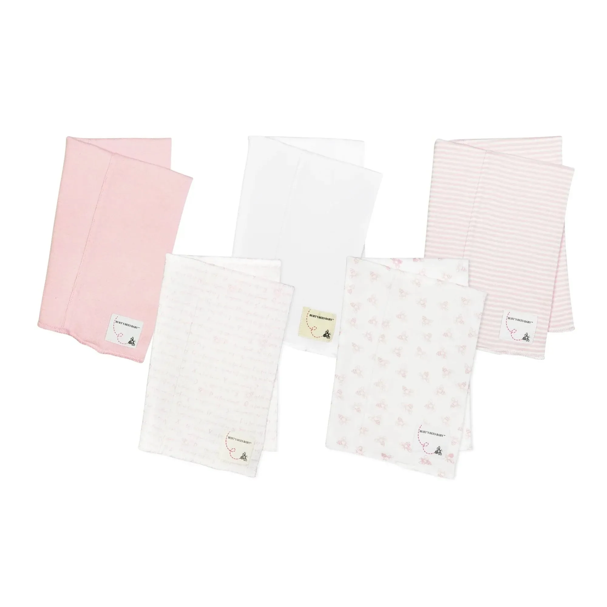 Burt's Bees Baby Organic Cotton 5 Pack Burp Cloth - Blossom