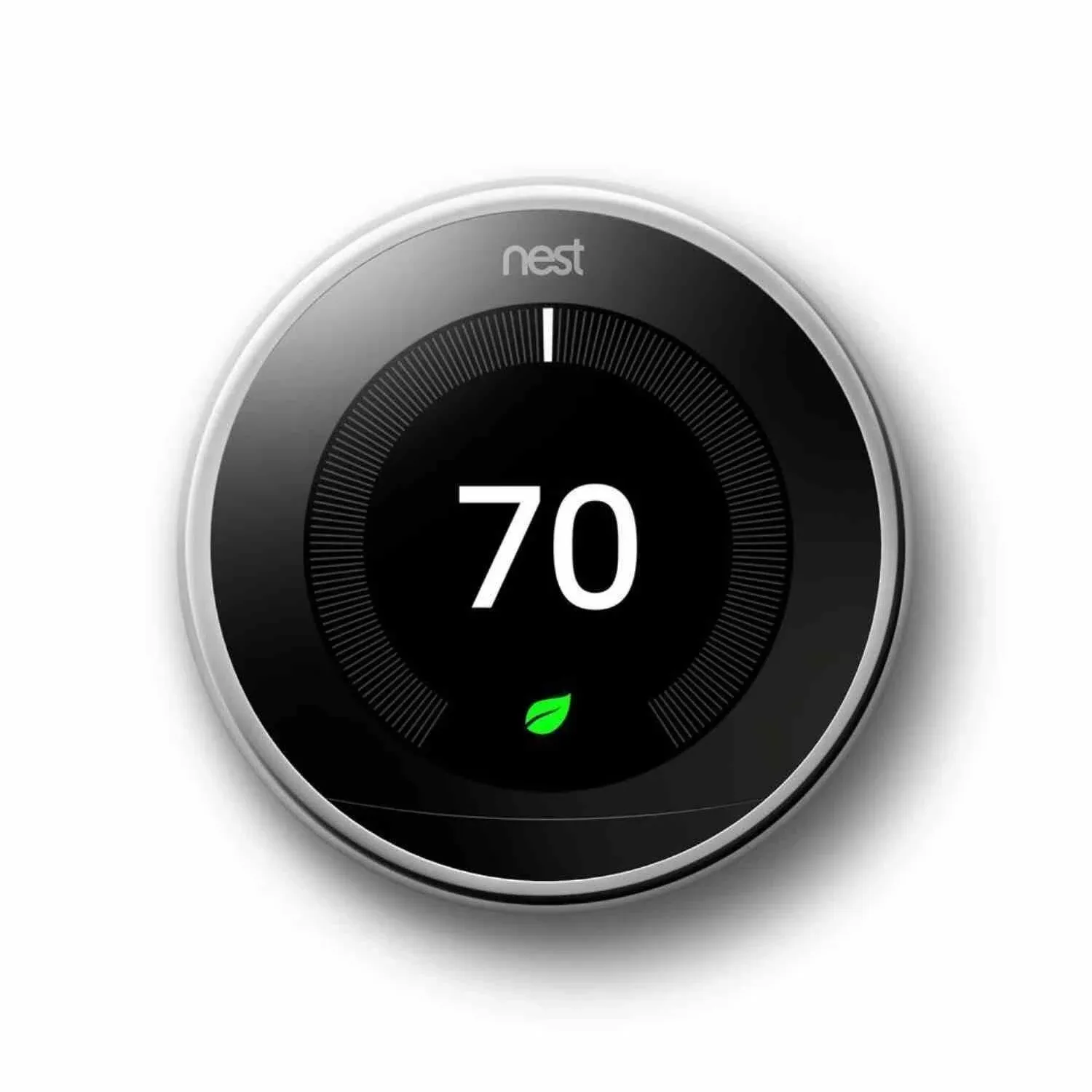 Google Nest T3019US Learning Thermostat, Energy Star, Tablet, PC, Home, Smartphone, Polished Steel