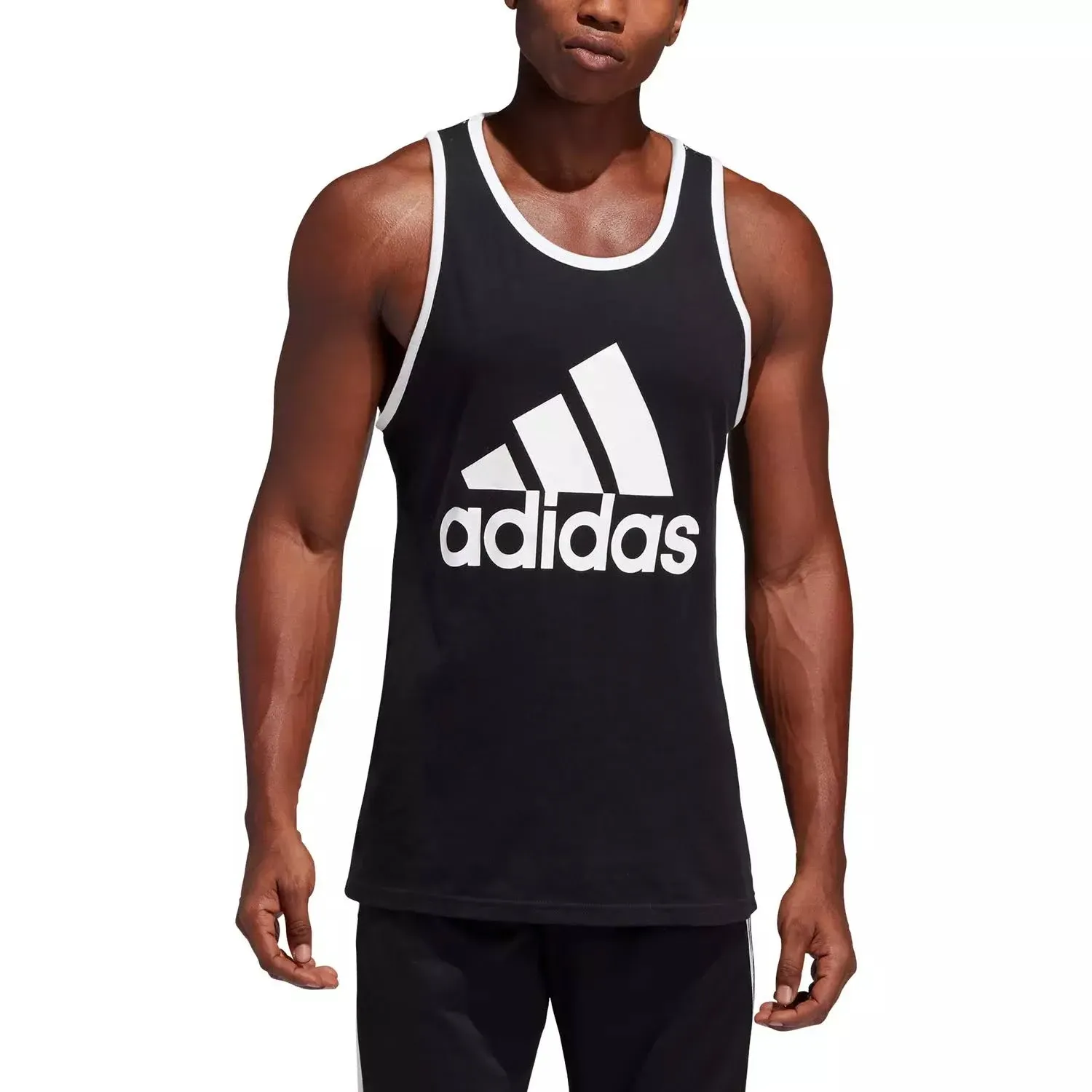 Adidas Men's Badge of Sport Classic Tank, Black/White, Medium