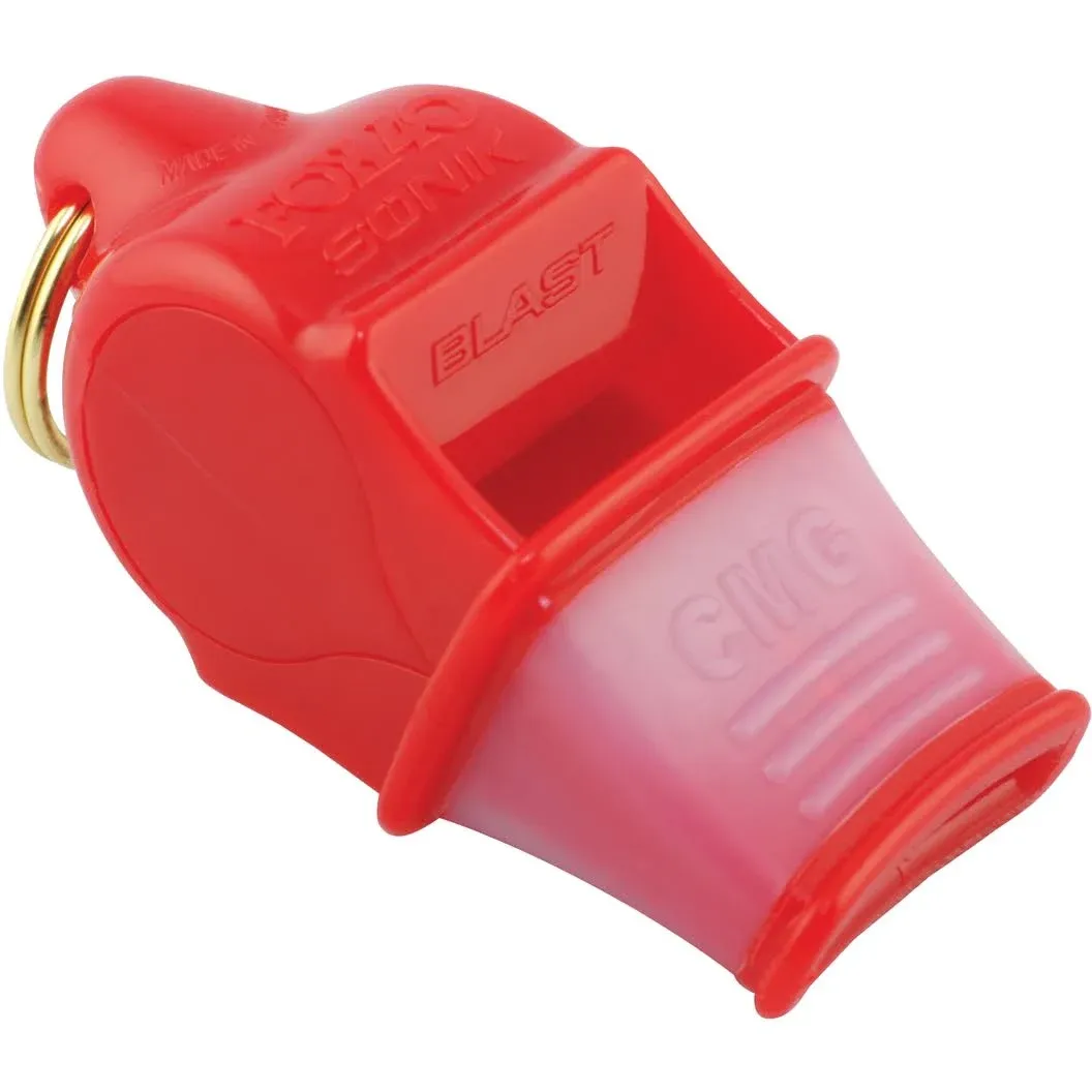 Fox 40 Sonik Blast CMG Whistle with Lanyard, Red