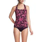 Lands' End Women's Chlorine Resistant Square Neck Halter Tankini Swimsuit Top