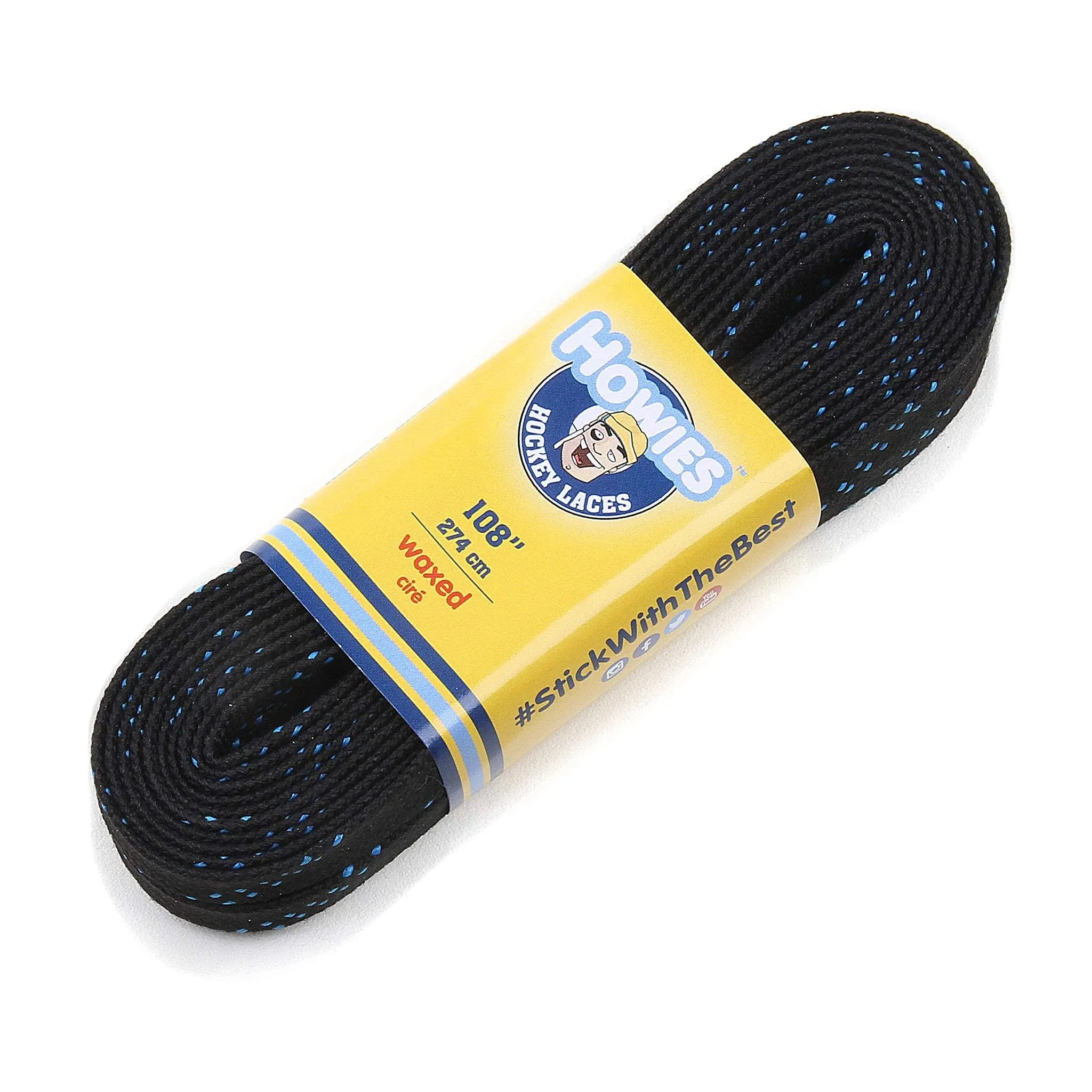 Howies Waxed Hockey Skate Laces - Black - 72.0"