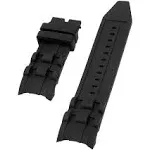 StrapsCo 26mm Black Silicone Rubber Watch Band Strap for Invicta Pro Diver