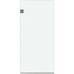 Fab Glass & Mirror Milan Stationary Panel Shower Screen (36W" X 76H") Inch Clear Glass - Brushed Nickel Finish