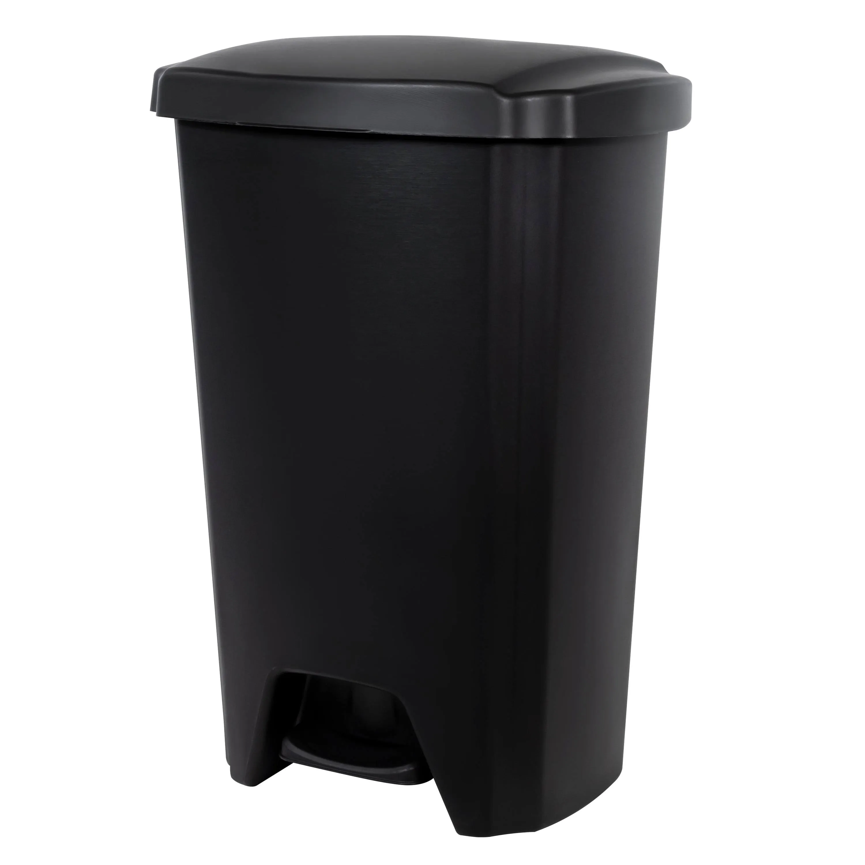 Hefty 13-Gallon Step-On Trash Can, Black