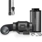 AC Infinity Air Filtration Kit | Inline Fan, Smart Controller & Filter 4-Inch Pro